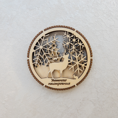 Подставка на стол под чашку "Гордый олень"