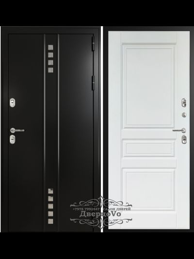 ЛАЙНДОР. ДВОЙНОЙ ТЕРМОРАЗРЫВ. АРКТИКА 102 мм (ТРЕХКОНТУРНАЯ) ШАГРЕНЬ ЧЕРНАЯ/ БЕЛЫЙ МАТОВЫЙ.