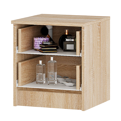 Фиеста Тумба прикроватная (400*450*410мм), дуб сонома/белый 2 штуки