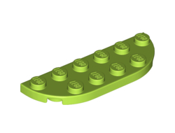 Plate, Round Corner 2 x 6 Double, Lime (18980 / 6173012)