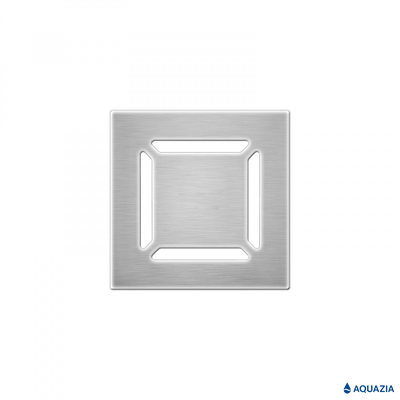 Трап водосток PLATZ Norma 150х150 Вертикальный выпуск (Матовый хром)