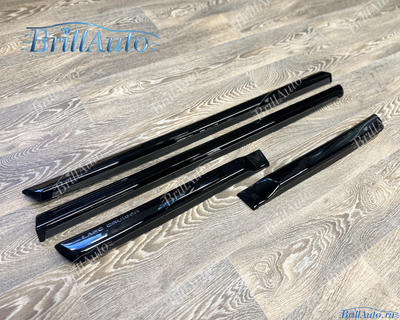 Молдинги Toyota Land Cruiser 200 узкие черные