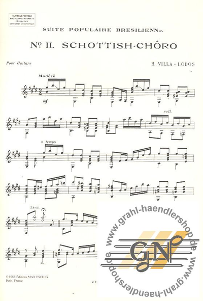 Villa-Lobos: Suite populaire bresilienne no.2  scottish-choro pour guitare
