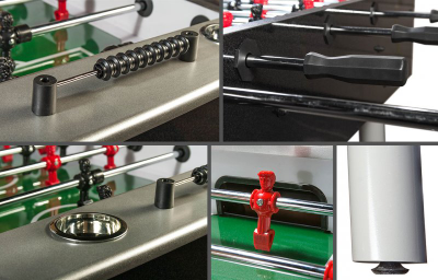 Настольный футбол (кикер) «Inter» (146 х 75 х 88 см, черный)