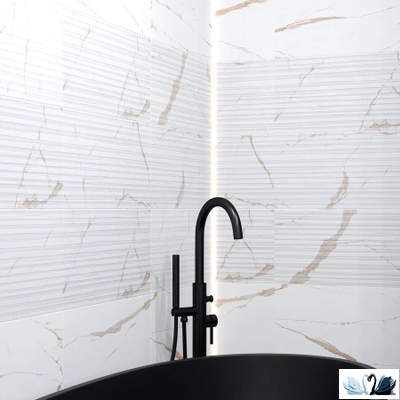 Плитка настенная Eurotile Statuario Gold decor 30 х 60 см под мрамор