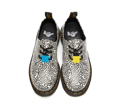 БОТИНКИ DR. MARTENS 1461 KEITH HARING ЧЕРНО-БЕЛЫЕ