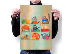 Плакат Котики №3