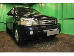 Защита радиатора KIA Sorento I рестайлинг 2006-2011 chrome низ