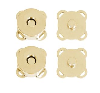 Магнитные пришивные кнопки для сумок и одежды, цвет золотой, размер 18 мм, цена за 1 шт