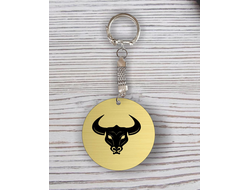 Брелок символика "Быка" с гравировкой №19