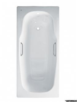 Ванна стальная BLB Atlantica 170x80 см B70A22001 180*80*40 см белая (с ножками 2,5 мм скотч + болт) B80A22001