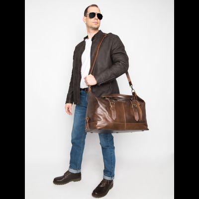 Кожаная дорожная сумка Campora Premium sienna (арт. 
4019-63)