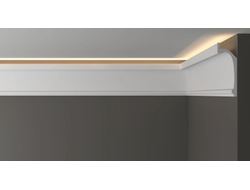 Потолочный плинтус для подсветки DECOR-DIZAYN DD518, из дюрополимера, под покраску, ударопрочный