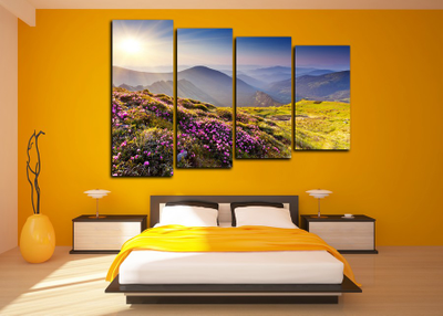 Модульная картина "Оазис цветов"