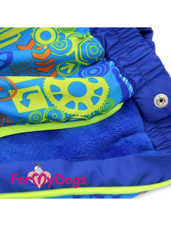 Комбинезон для собак Часовой механизм синий