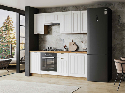 Кухня Мария 2,0 м дуб крафт золото/белый