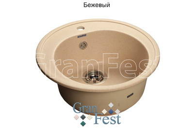 Керамическая мойка для кухни Granfest GF-R510 круглая мойка