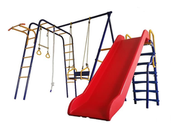 Уличный комплекс "Геркулес" в комплекте с прямой горкой купить в Воронеже
