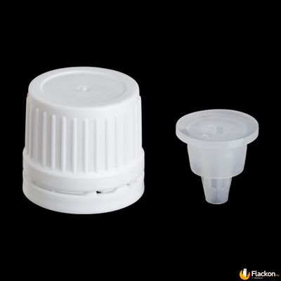 Резьбовой колпачок 18/410 с КПВ и капельным дозатором для стеклянных флаконов серии "Эфир"