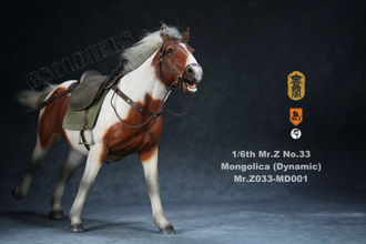 Монгольский конь (Лошадь) в динамичной позе - Коллекционная ФИГУРКА 1/6 scale animal model No.33:Mongolica (dynamic posture) (Mr.Z033-MD001) - Mr.Z