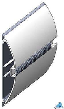 Отбойная доска   на алюминиевом каркасе из пвх , 220 мм