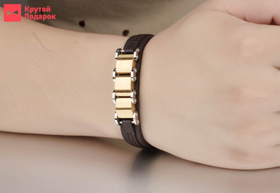 Мужской кожаный браслет «For Seducer»