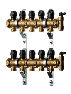 Сегментный коллектор в сборе 1"х3/4" на 5 выходов