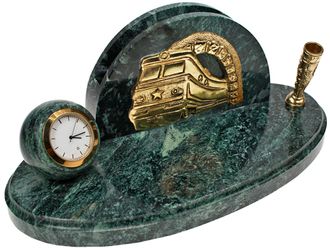 Настольный прибор «Железнодорожный», часы, 61725