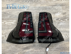 Стопы Toyota Land Cruiser Prado 150 2009-2024 с анимацией черные