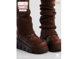 Женские ботинки (коричневые) 1/6 Clothing set Shoes (gs001) - Worldbox