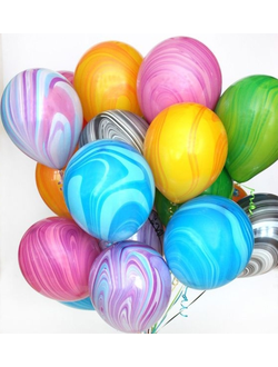 Шар 28 см "Супер Агат" МИКС