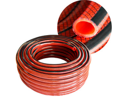 Шланг "Силиконовый" 1/2" 12*18мм, 25м, 3-сл, армир, толщ. 3мм, оранж, черн нить , Дальняя заимка E1M [98761]