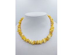 Лечебные бусы из необработанного белого янтаря 00445