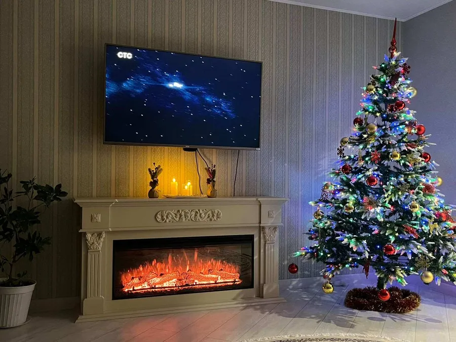 Линейный электрокамин Лидс