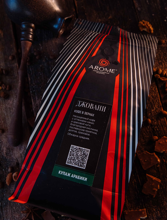 Кофе в зернах средней обжарки 1 кг Арабика 100% AROME Джовани