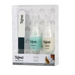 Trind «Moist &amp; Shiny» Set - Набор по уходу за ногтями, 2*9 мл+1 шт