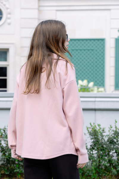 Теплая рубашка пудра