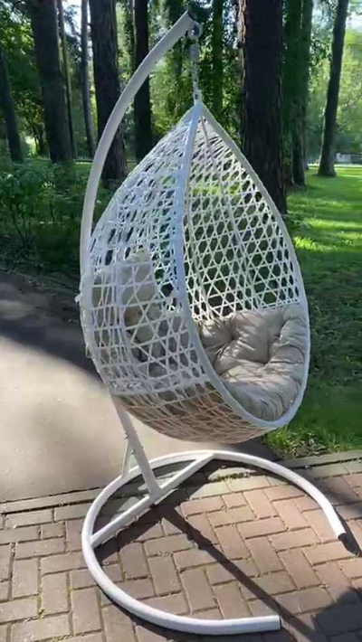 Подвесное кресло-кокон ЛАУРА Montblanc (Монблан) коричневый + каркас