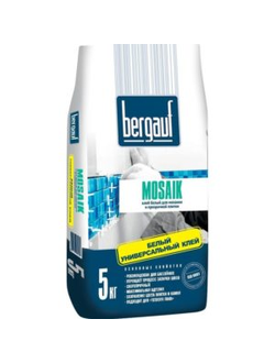 Бергауф Keramik Mosaik- клей белый для мозайки и прозрачной плитки, 5кг.