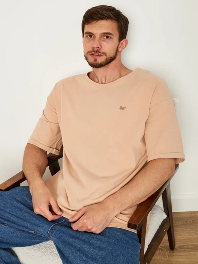 МУЖСКАЯ ФУТБОЛКА БЕЖЕВАЯ "ВОЗДУШНАЯ"