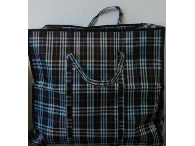 Сумка тканевая хозяйственная (шотландка) №2 70х53х29см, 110 литров