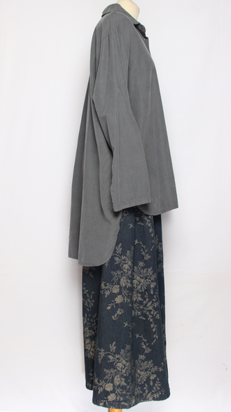 Рубашка вельветовая "АСИММЕТРИЯ" графит до р.52