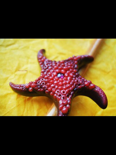 Красивая брошь "Морская звезда Золотых Морей" с родолитом