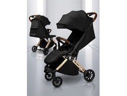 Коляска прогулочная AmaroBaby Handy Черный / Золото