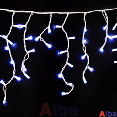 Бахрома 3*0.5 м СИНИЙ+БЕЛЫЙ, постоянное свечение IP 54