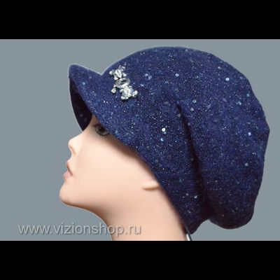 Кепка зимняя женская  Vizio Италия 6157 синяя