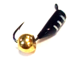 Мормышка вольфрамовая Столбик чёрн шар латун. вес.0.73gr.12mm. d-2.5mm,