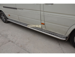 Пороги с накладным листом	d53  Mercedes-Benz Sprinter (2001-2006)
