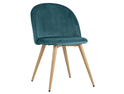 Стул Лион велюр с ромбами аквамарин