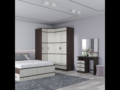 Шкаф Сакура платяной/бельевой двухстворчатый венге/лоредо б\з (BTS)